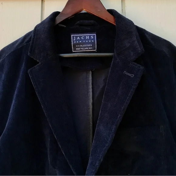 Jachs New York Navy Stretch Corduroy Blazer